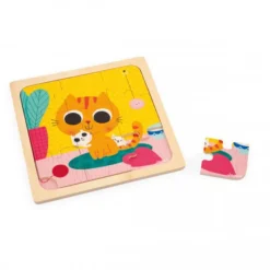 Games & Puzzles|Janod 9 Piece Wooden Puzzle