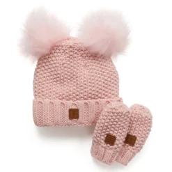 Hats|Kombi Adorable Knit Toque and Mittens Set - Infants