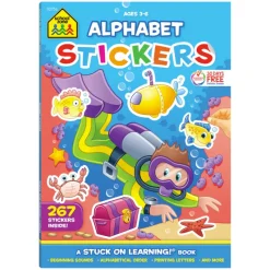 Books|School Zone Alphabet Stickers Workbook