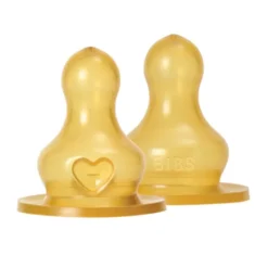 Bottle Feeding|BIBS Baby Bottle Nipple Round Latex - 2 pack
