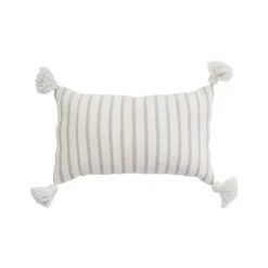 Pillows|Pokoloko Beige Striped Moroccan Pillow