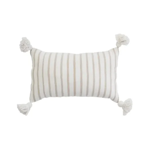 Pillows|Pokoloko Beige Striped Moroccan Pillow