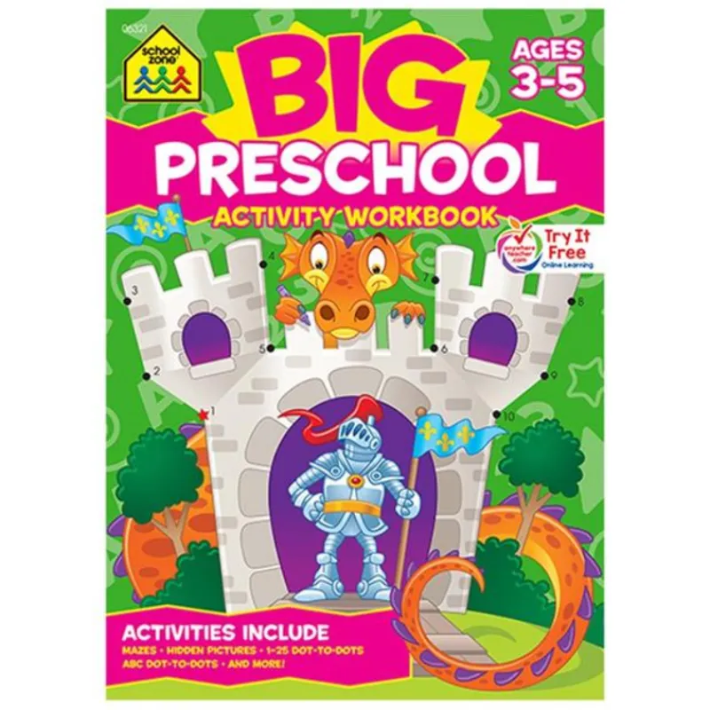Books|School Zone Big Preschool Activity Workbook