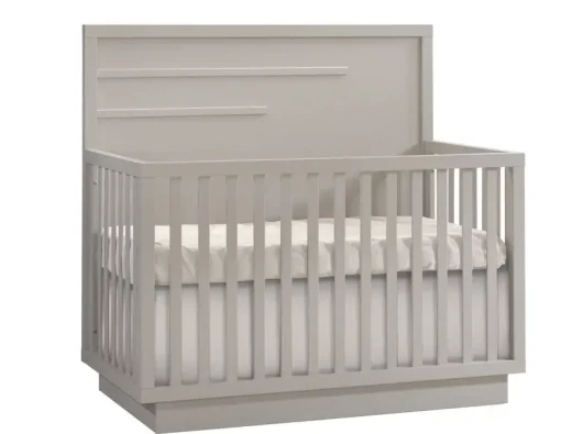 Cribs|Natart Juvenile Como 4-in-1 Convertible Crib with Horizontal Molding