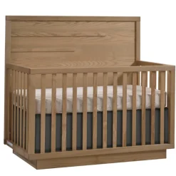 Cribs|Natart Juvenile Como 4-in-1 Convertible Crib with Horizontal Molding