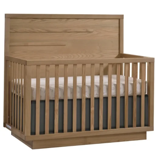 Cribs|Natart Juvenile Como 4-in-1 Convertible Crib with Horizontal Molding