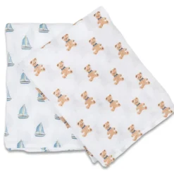 Swaddles|Lulujo Cotton Swaddles - 2 Pack