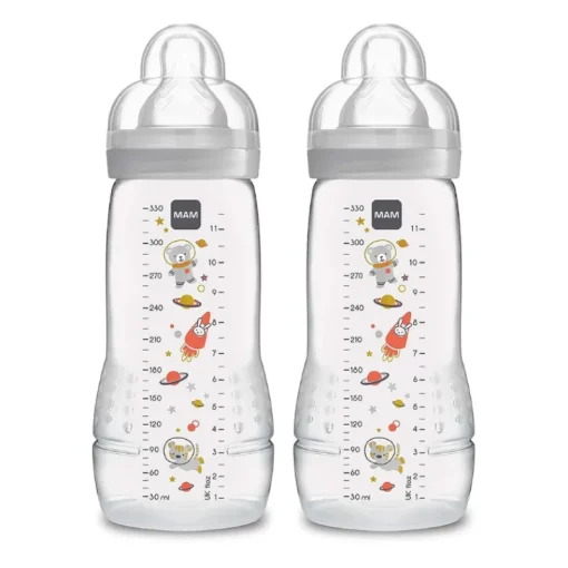 Bottle Feeding|MAM Easy Active Bottle 4+ Month - 11 oz - 2 Pack