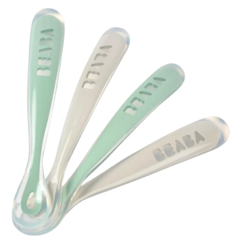 Tableware|Beaba First Stage Silicone Spoon - 4 Pack