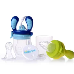 Self Feeders|Kidsme Food Feeder Starter Pack Lime & Aquamarine