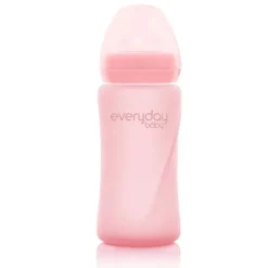Bottle Feeding|Everyday Baby Glass Baby Bottle (240mL) - Rose Pink