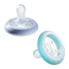 Pacifiers|tommee tippee Glow in the Dark Breast-Like Pacifiers 6-18 Months - 2 Pack