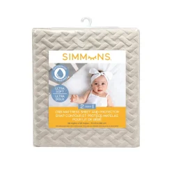 Bedding|Simmons 2-in-1 Crib Mattress Sheet and Protector