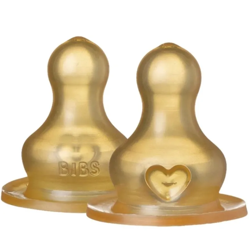Bottle Feeding|BIBS Latex Nipple - 2 Pack
