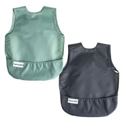 Bibs & Burp Cloths|Tiny Twinkle Mess-Proof Apron Bib - 2 Pack