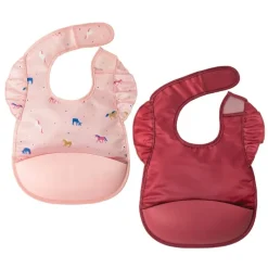 Bibs & Burp Cloths|Tiny Twinkle Mess-proof Silicone Pocket Bibs - 2 Pack