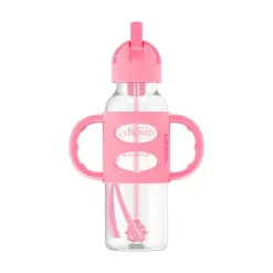 Bottle Feeding|Dr Brown's Milestones Narrow Sippy Straw Bottle with Silicone Handles