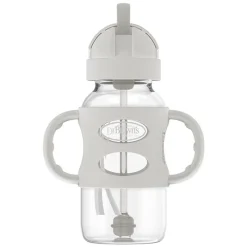 Bottle Feeding|Dr Brown's Milestones Narrow Sippy Straw Bottle with Silicone Handles