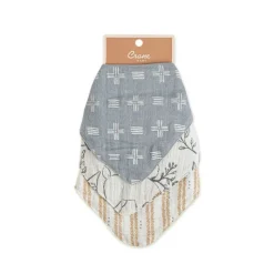 Bibs & Burp Cloths|Crane Muslin Bib Set - 3 Pack