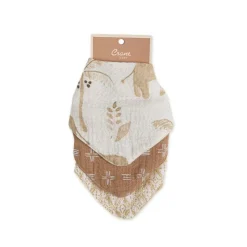 Bibs & Burp Cloths|Crane Muslin Bib Set - 3 Pack