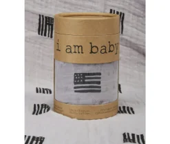 Swaddles|I Am Baby Muslin Swaddle - American Black/Grey