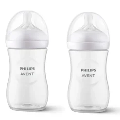 Bottle Feeding|Philips Avent Natural Bottle Clear - 2 Pack