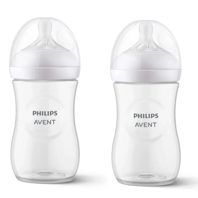 Bottle Feeding|Philips Avent Natural Bottle Clear - 2 Pack