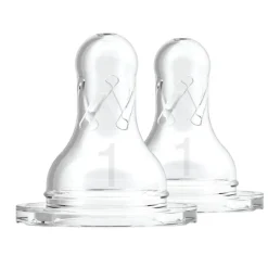 Bottle Feeding|Dr Brown's Natural Flow Original-Narrow Neck Baby Bottle Nipples - 6 Pack