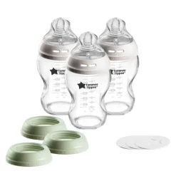 Bottle Feeding|tommee tippee Natural Start 3-in-1 Glass Bottle 9oz Set