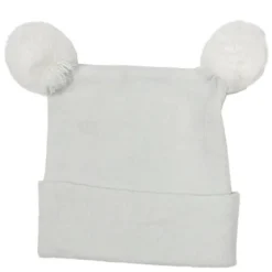 Hats|Kidcentral Essentials Newborn Knitted Double PomPom Hat