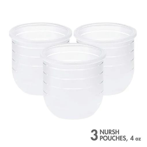 Bottle Feeding|Boon NURSH Silicone Pouches - 3 Pack