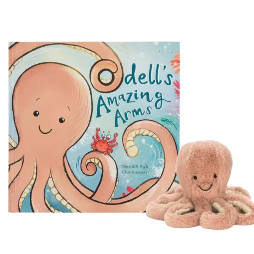 Plush Toys|Books|Jellycat Odell's Amazing Arms Book + Plush Bundle