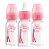 Bottle Feeding|Dr Brown's Option+ Narrow 4oz Bottle - Pink (3 Pack)