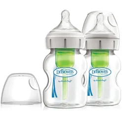 Bottle Feeding|Dr Brown's Options+ 5oz Glass Wide-Neck Bottle - 2 Pack