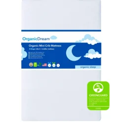 Mattresses|Mattresses|Organic Dream Organic Cotton Lightweight Mini 2-Stage Crib Mattress
