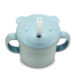 Tableware|RaZbaby Oso-Cup Silicone Cup + Straw