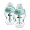 Bottle Feeding|tommee tippee 9oz Advanced Anti-Colic Baby Bottle with Slow Flow Breast-Like Nipple-2 Pack