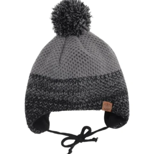 Hats|CaliKids Pom Pom Two Tone Winter Hat