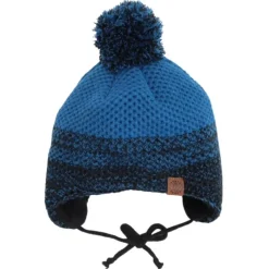 Hats|CaliKids Pom Pom Two Tone Winter Hat