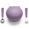 Tableware|Melii Baby Silicone Animal Bowl with Lid and Utensils