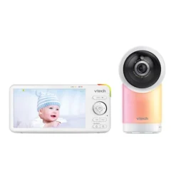 Video Monitors|Vtech Smart WiFi Remote Access 360 Degree Pan & Tilt Video Baby Monitor with 5” Display