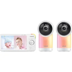 Video Monitors|Vtech Smart WiFi Remote Access 360 Degree Pan & Tilt Video Baby Monitor with 5” Display