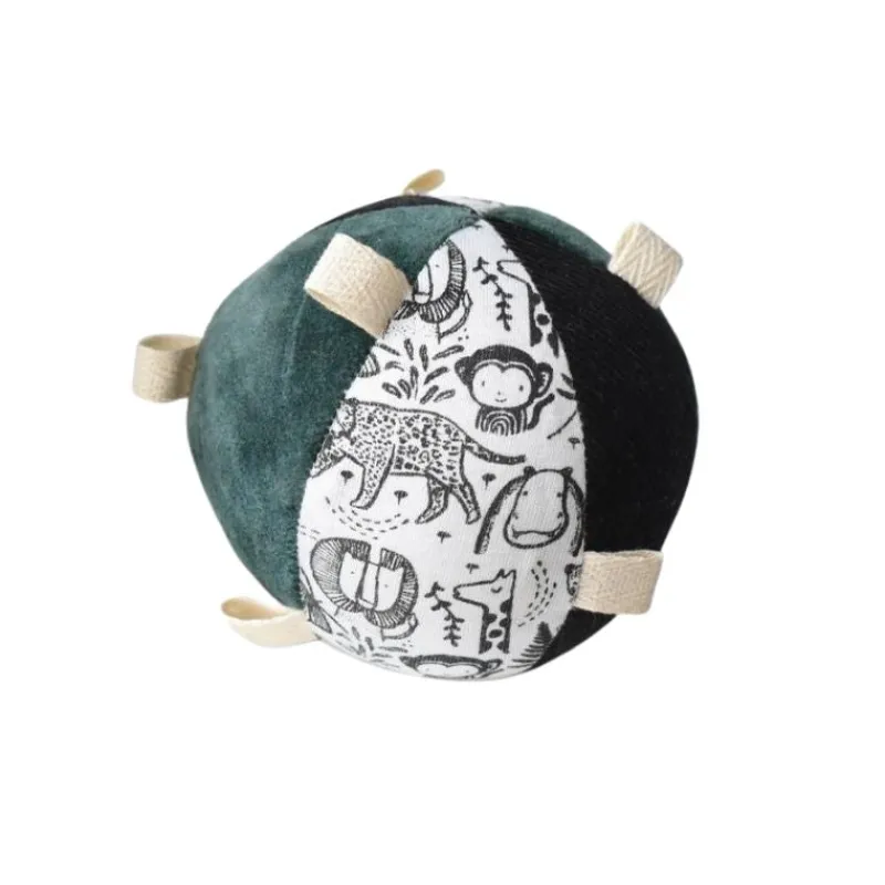 Sensory Toys|Wee Gallery Taggy Ball With Rattle