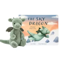 Plush Toys|Books|Jellycat The Sky Dragon Book & Bashful Dragon Plush Bundle