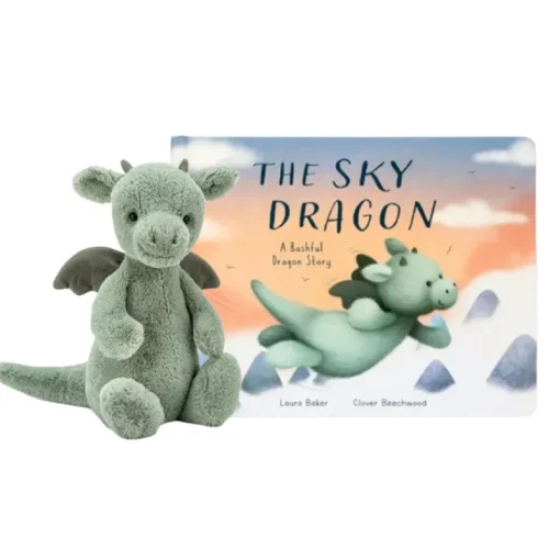 Plush Toys|Books|Jellycat The Sky Dragon Book & Bashful Dragon Plush Bundle