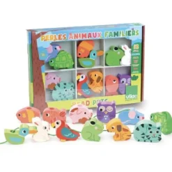Sensory Toys|Vilac Threading Beads - Pets