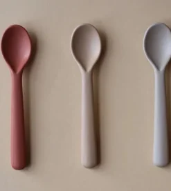 Tableware|Cink Toddler Spoons - 3 pack - Fog/Rye/Brick