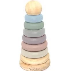 Sensory Toys|noüka Wood & Silicone Stacker