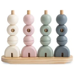 Sensory Toys|Mushie Wooden Multi Shape Stacker
